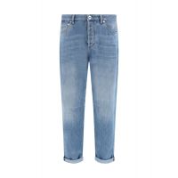 Brunello Cucinelli Logo Patch Straight-Leg Jeans