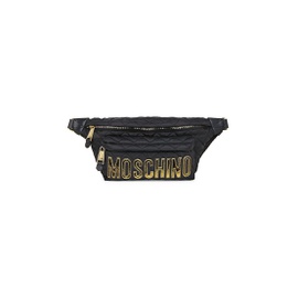 모스키노 Moschino Logo Quilted Belt Bag 0400013731066_BLACK