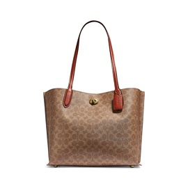 COACH Willow Signature Coated Canvas Tote 0400014970288_BROWN