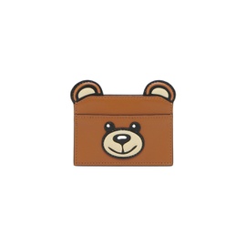 모스키노 Moschino Bear Leather Cardholder 0400015720379_BROWNMULTI