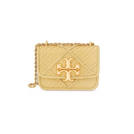 Tory Burch Small Eleanor Woven Leather Crossbody Bag 0400016036547_BEESWAX