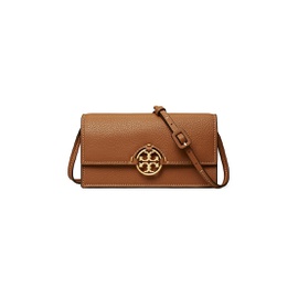 Tory Burch Miller Leather Crossbody Wallet 0400016600588_BROWN