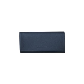 Longchamp Le Foulonne Leather Continental Snap Wallet 0400016787832_NAVY