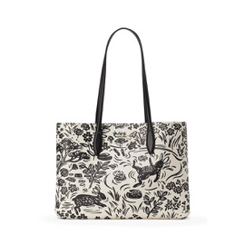 Kate spade new york All Day Oversize Year Of The Rabbit Print PVC Tote 0400017437001_CREAMMULTI