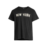 알썰틴 R13 New York Logo T-Shirt 0400018075177_BLACK