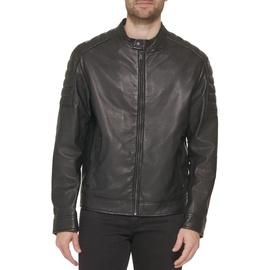 Cole Haan Leather Moto Jacket 0400016617689_BLACK