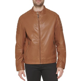 Cole Haan Leather Moto Jacket 0400016617689_CAMEL