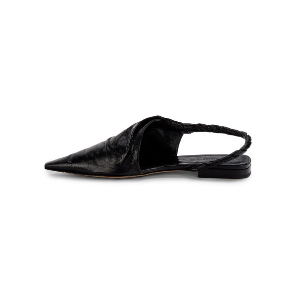 보테가베네타 보테가 베네타 Bottega Veneta Womens Pointed Toe Twist Leather Slingback Flats 0400016739955_BLACK