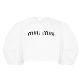 MIU MIU Collared Crop T-Shirt 323852