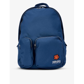 겐조 KENZO Crest-patch oval-shape woven backpack R03946931