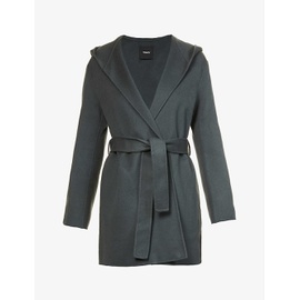 띠어리 THEORY Tie-up shawl-collar relaxed-fit wool and cashmere-blend coat R03965770