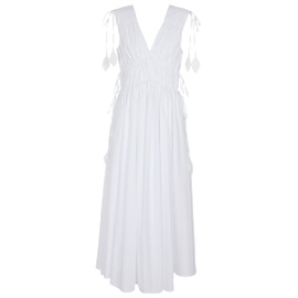 Tory Burch Smocked cotton poplin maxi dress P00572768