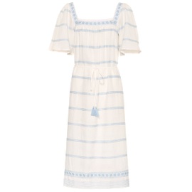 Tory Burch Embroidered linen and cotton dress P00359473