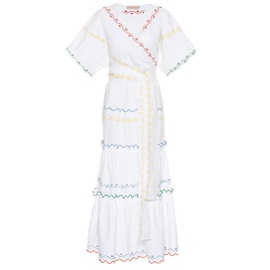 Tory Burch Embroidered cotton wrap dress P00371318