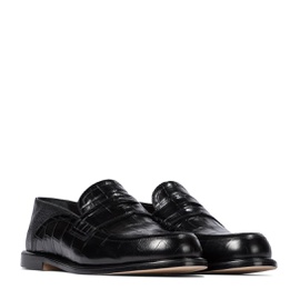로에베 Loewe Croc-effect leather loafers P00523844
