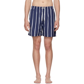 솔리드 앤 스트라입 Solid & Striped Blue & White Slate Bondi Stripe Classic Shorts 182877M208004