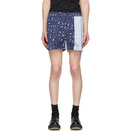 닐바렛 Neil Barrett Blue Multi-Print Shorts 201368M193010