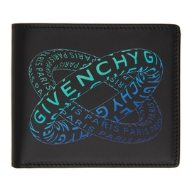 지방시 Givenchy Black & Blue Graphic Logo Bifold Wallet 202278M164171
