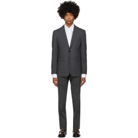 버버리 Burberry Grey Wool Slim Suit 202376M196089