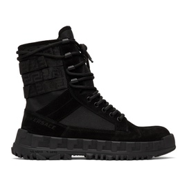 베르사체 Versace Black High Sneaker Boots 202404M255112