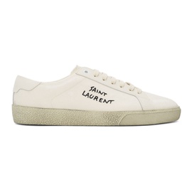 생로랑 Saint Laurent 오프화이트 Off-White Worn-Look Court Classic SL/06 Sneakers 202418M237218