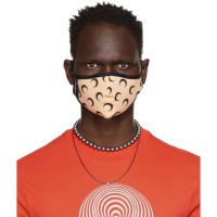 Marine Serre Tan & Black Allover Moon Daily Wear Mask 211020M140054