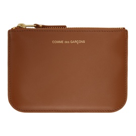 Comme des Garcons Wallets Brown Small Ruby Eyes Zip Card Holder 211230M163015