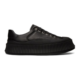 질샌더 Jil Sander Black Leather Platform Sneakers 211249M237022