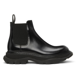 알렉산더맥퀸 Alexander McQueen Black Tread Slick Chelsea Boots 211259F113043