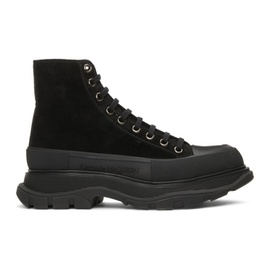 알렉산더맥퀸 Alexander McQueen Black Suede Tread Slick High Boots 211259M255032