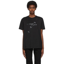 지방시 Givenchy Black Trompe Loeil T-Shirt 211278F110011
