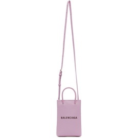 발렌시아가 Balenciaga Purple Shopping Phone Holder Bag 211342F048149