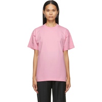 발렌시아가 Balenciaga Pink Large Fit Logo T-Shirt 211342F110040