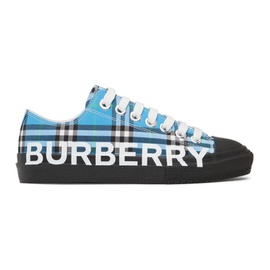 버버리 Burberry Blue Check Larkhall Sneakers 211376M237031