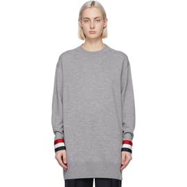 톰브라운 Thom Browne Grey Merino Oversized Fit Sweater 211381F096020
