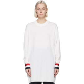 톰브라운 Thom Browne White Merino Oversized Fit Sweater 211381F096021