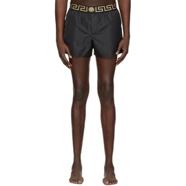 베르사체 언더웨어 베르사체 Versace Underwear Black Short Greca Border Swim Shorts 211653M208016