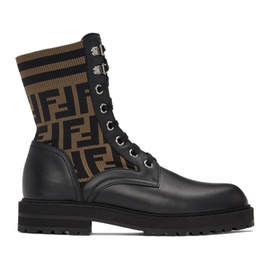 Black & Brown Forever 펜디 Fendi Lace-Up Boots 211693M255003