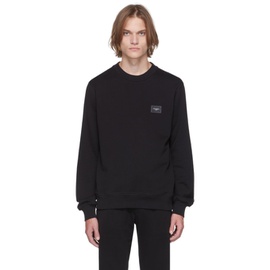 돌체앤가바나 Dolce & Gabbana Black 에센셜 Essentials Logo Sweatshirt 212003M204005