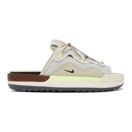 Grey & Green Nike Offline 2.0 Sandals 212011M233025