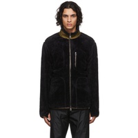 몽클레어 Moncler Black Recycled Fleece Zip-Up Sweater 212111M202028