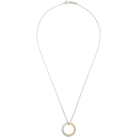 메종마르지엘라 Maison Margiela Silver & Gold Semi-Polished Ring Necklace 212168M145006