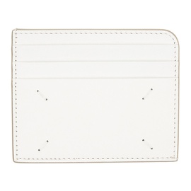 메종마르지엘라 Maison Margiela White Leather Card Holder 212168M164034