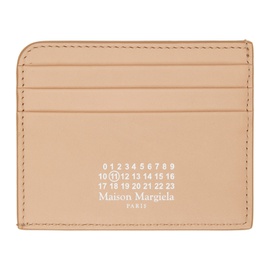 메종마르지엘라 Maison Margiela Beige Leather Card Holder 212168M164036