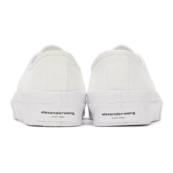 알렉산더왕 알렉산더 왕 Alexander Wang White Dropout Logo Sneakers 212187F128001