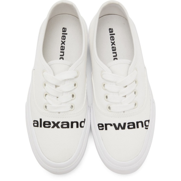 알렉산더왕 알렉산더 왕 Alexander Wang White Dropout Logo Sneakers 212187F128001