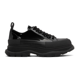 알렉산더맥퀸 Alexander McQueen Black Patent Tread Slick Low Sneakers 212259M237164