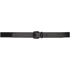 조르지오 아르마니 Giorgio Armani Black Webbing & Leather Belt 212262M131000