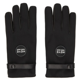 조르지오 아르마니 Giorgio Armani Black Neve Paneled Twill Gloves 212262M135138