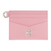 지방시 Givenchy Pink Calfskin 4G Card Holder 212278F037007